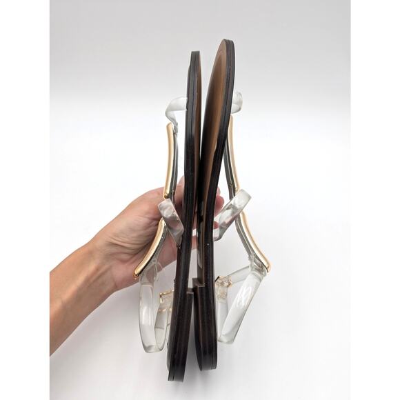 Steve Madden Alma Gladiator Sandal Buckle Strap Women's Clear Size US10M EU41 - Picture 7 of 13